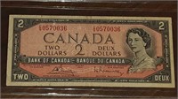 CANADIAN 1954 $2.00 NOTE C/G0570036
