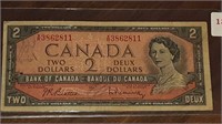 CANADIAN 1954 $2.00 NOTE X/R3862811