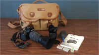 PENTAX K100D SLR DIGITAL CAMERA  CASE & 2 LENSES