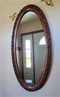 34” oval mirror
