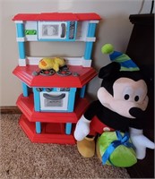 Stuffed Micky Mouse and play stove