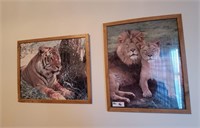 Pair of big cat pictures