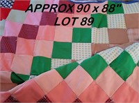 Antique Hand Made Quilt – See photo for size