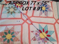 Antique Hand Made Quilt – See photo for size