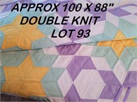 Antique Hand Made Double knit/knotted Quilt – See