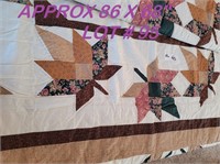 Antique Hand Made Maple Leaf Quilt – See photo