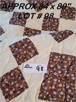 Antique Hand Made REVERSABLE Quilt – See photo
