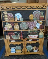 Paint Decorated Miniature Organizer Cabinet