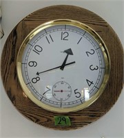 Howard Miller Quartz Oak Wall Clock 21" Wide