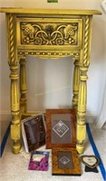 Yellow Single Drawer Stand, Picture Frames