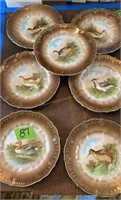 7 Porcelain Ct Bird Game Plates