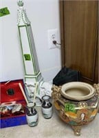 Oriental Items. Satsuma Pot Missing Lid, Vases,