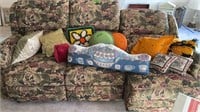 80" Lazy Boy Floral Upholstered Reclining Sofa,