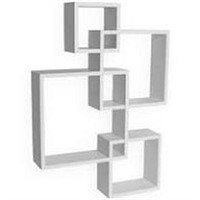 INTERSECTING SQUARES FLOATING SHELF 25 1/2"X 17