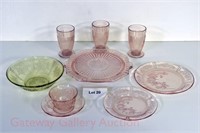 (9) Pcs. Depression Glass: