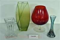 (4) Pcs. Glassware: