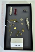 Traylot Jewelry, Sterling, Knives, etc.: