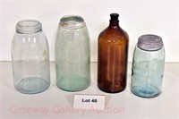 Glass Jars, Bottle:
