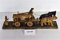 Wooden German Horse Drawn Wagon: