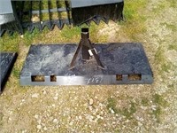 Receiver hitch skid steer trailer movers