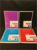 4 1 subject wide ruled spiral notebooks