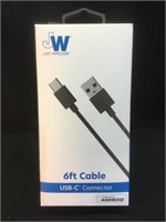 Just Wireless 6ft cable USB-C connector for