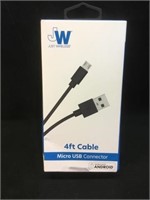 Just Wireless 4ft cable micro USB Connector