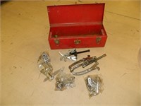Tool Box with Gear pullers 4", 6" & 8"
