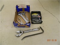Stanley Wrench Set, 3 crescent wrenches & pliers