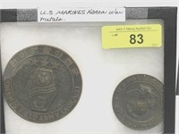 2 KOREAN WAR US MARINES MEDALS