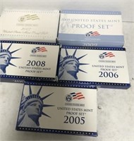 5 US PROOF SETS 05-09