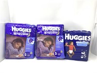 New Huggies size 5 over night diapers