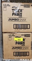 TIGER PAWS CEREAL SNAX-2 CASES; 4 BOXES OF 12 PKS