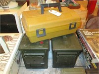 Lot (3) Military Ammo Cans - (1) Plastic