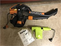 Electric chainsaw and blower