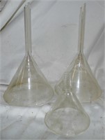 3 Glass Lab Funnels
