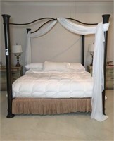 Metal Four Post King Size Canopy Bed