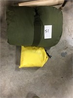 Military Sleeping Bag & Rain Suit