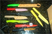 Various Colors, shapes and sizes knives