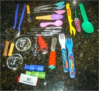 Kitchen odds and ends; kids utensils
