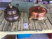 Vintage Brass & Copper Cookers (2)