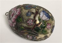 Enameled Cloisonne Egg Ornament