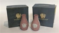 2 Wedgwood Pink Spiral Perfumes / Vases