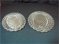 American Fostoria Platters, 11", 12"