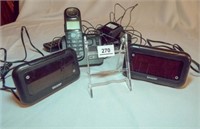 Alarm Clocks (2), Telephones