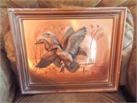 John Louw Copperama Duck Art, Framed