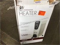 Sai oil filled radiator heater, 1500 watts.
