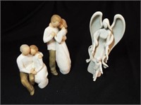 Figurines (3) - two Willow Tree