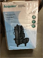 A Quaker submersible sewage pump. Appears new in