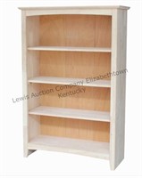 Unfinished natural bookcase 32x12x48 inch height.